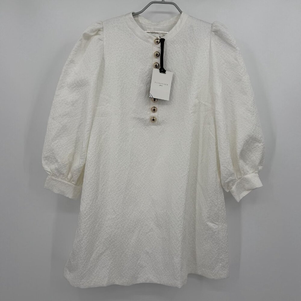 Pomander Place by Tuckernuck Women's White Jacquard Samantha Dress sz XL